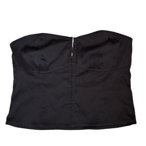 Abercrombie & Fitch Hook and Eye Cropped Corset Top Black SZ XL Festival Concert